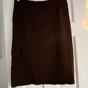 Salvatore Ferragamo Dark Brown Pencil Skirt